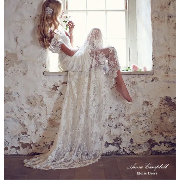 Beautiful boho wedding Soft lace dress S or size 4 - Picture 12 of 12